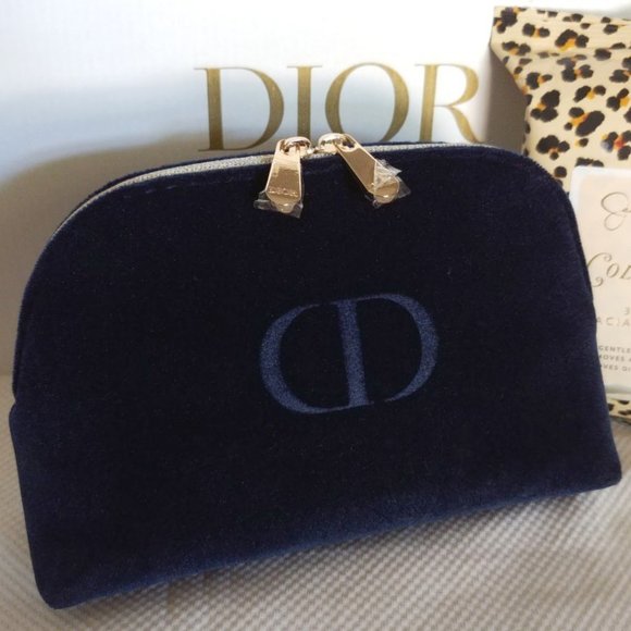 Dior Beauty Double Lipstick Bundle w/Blue Velvet CD Cosmetic Bag + More NEW - Picture 6 of 7